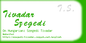 tivadar szegedi business card